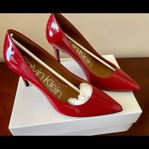 Gayle Patent Leather Pointed Toe Pumps CK